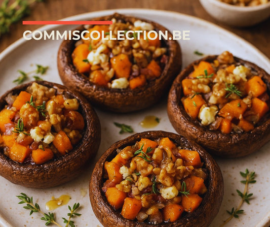 RECEPT! Vegetarische herfst BBQ! Gevulde portobello’s met pompoen en geitenkaas