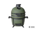 vooraanzicht van gesloten green kamado compact Moddern